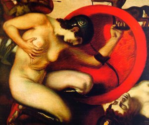 Wounded Amazon by Franz von Stuck